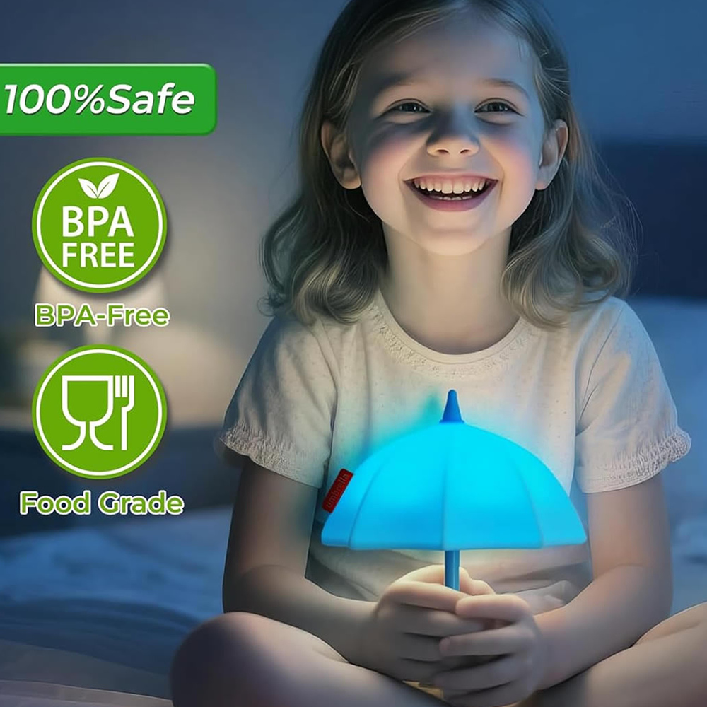 Acornia Şemsiye Şarjlı Gece Lambası Mavi