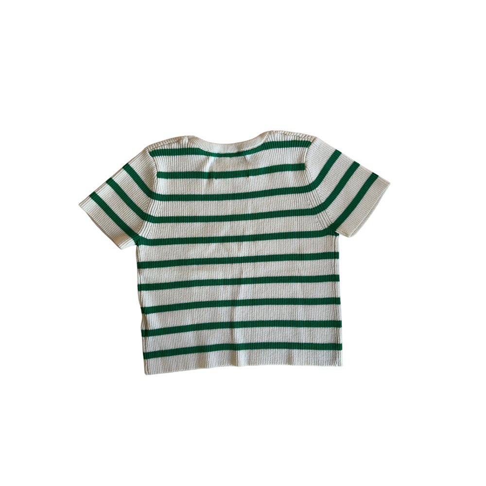 Zara Yeşil Çizgili Tişört 8-9 Yaş