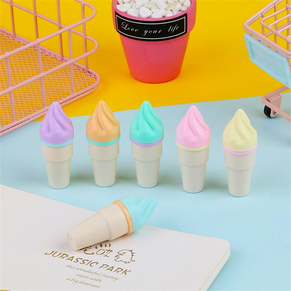 Etoilee Mini Cone Ice Cream 6'lı Fosforlu Kalem