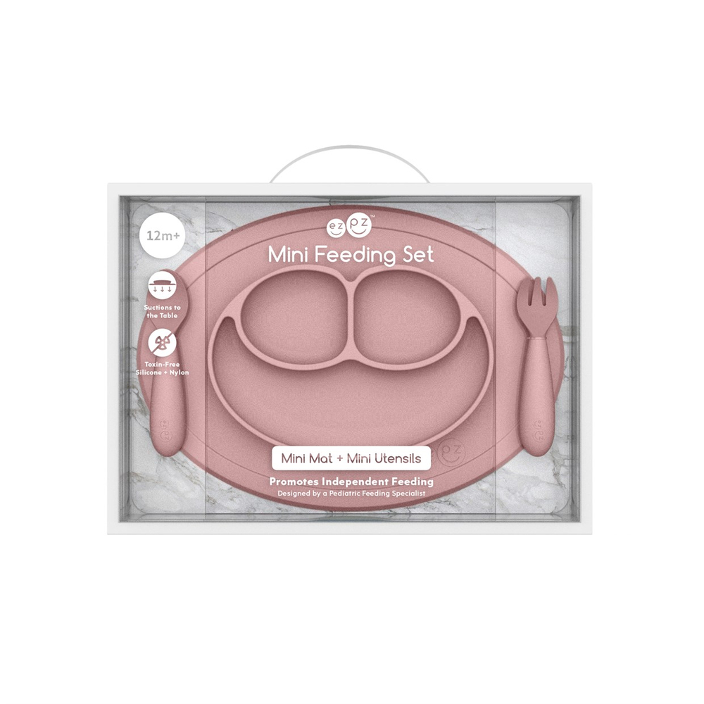 Ezpz Mini Mat Feeding Set Açık Pembe