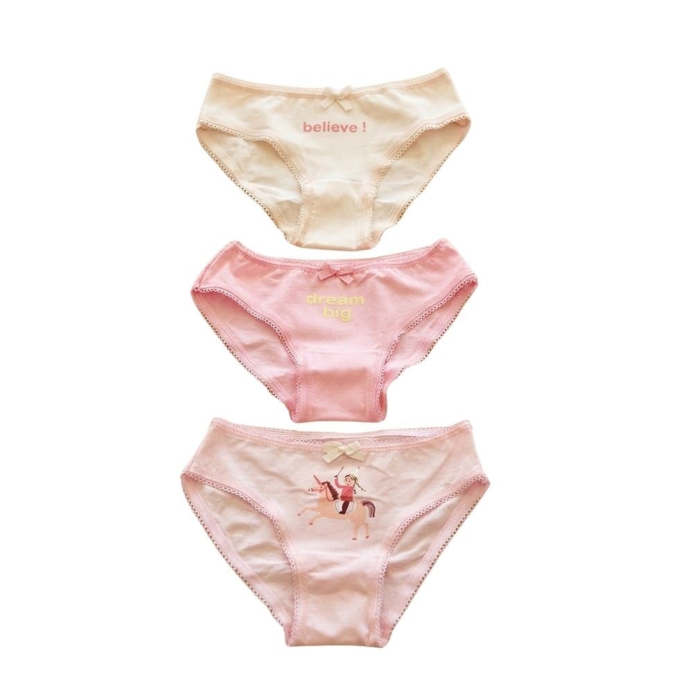 Katia & Bony Kız Çocuk 3'lü Unicorn Kutulu Slip Pembe