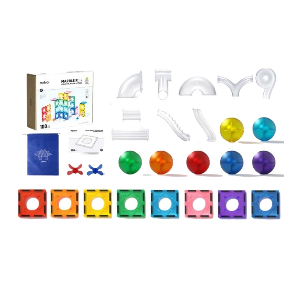 Mideer Renkli Magnetic Tiles Parkur 100 Parça