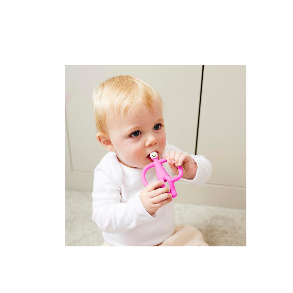 Matchstick Monkey Silikon Diş Kaşıyıcı Monkey Fuşya