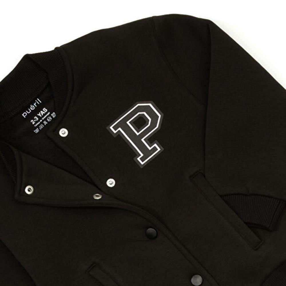 Pueril Kids Çocuk Bomber Ceket Şardonlu Siyah