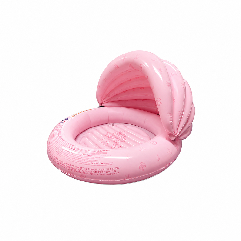 Swim Essentials Pink Shell Tastic Çocuk Gölgelikli Şişme Oyun ve Yüzme Havuzu 100 cm