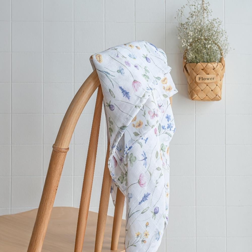 Münü Design Müslin Örtü Çiçek