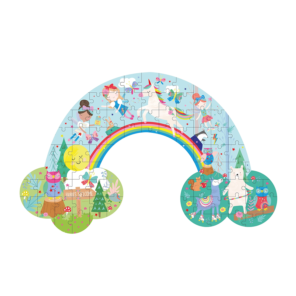 Floss & Rock 80 Parça Gökkuşağı Şekilli Yap-Boz Rainbow Fairy