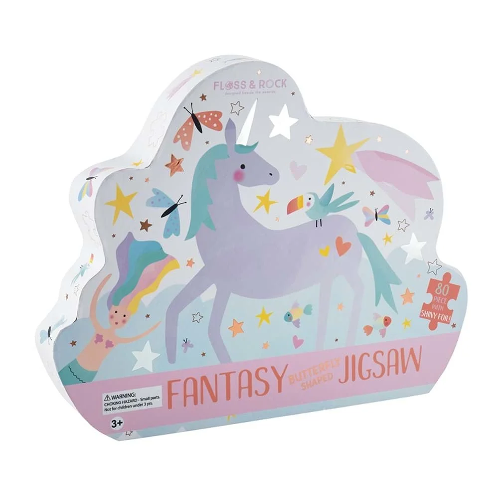 Floss & Rock 80 Parça Kelebek Şekilli Yap-Boz Fantasy