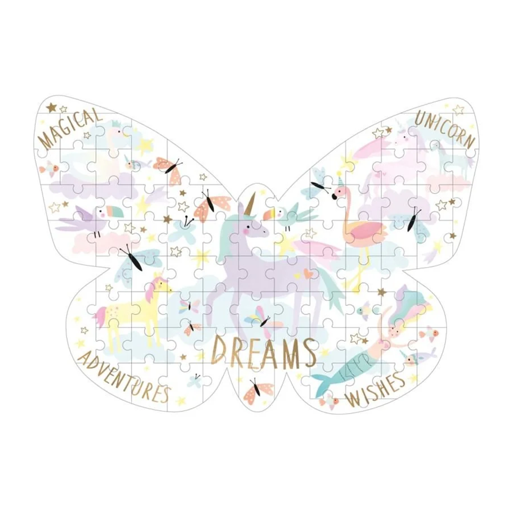 Floss & Rock 80 Parça Kelebek Şekilli Yap-Boz Fantasy