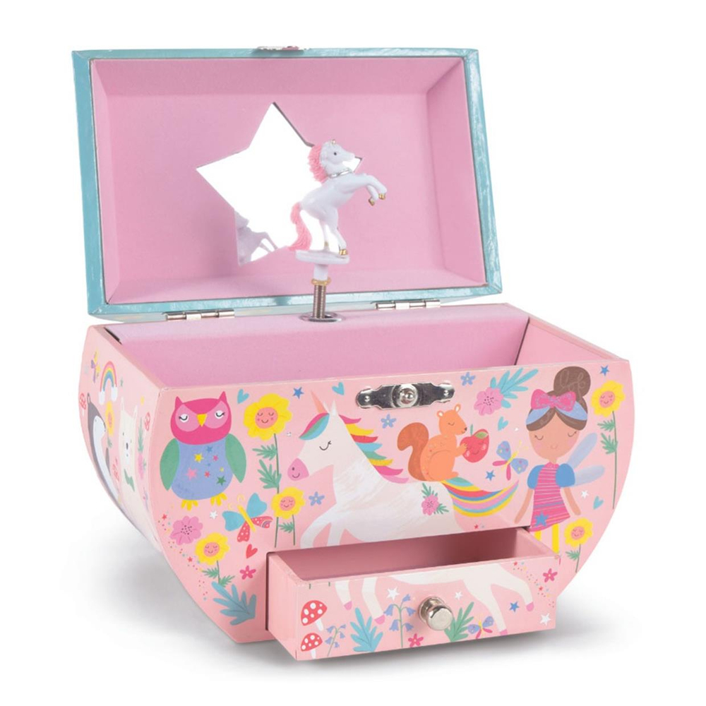 Floss & Rock Müzikli Oval Mücevher Kutusu Rainbow Fairy