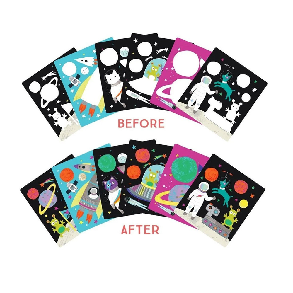 Floss & Rock Renk Değiştiren Water Magic Boyama Kitabı Space