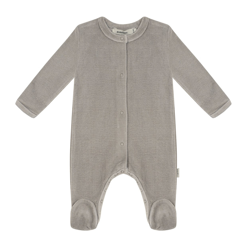 Fox Gray Velvet Gri Kadife Patikli Tulum