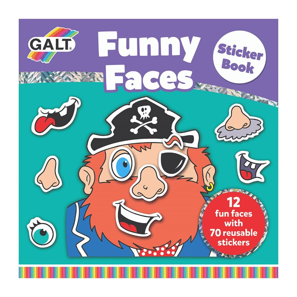 Galt Funny Faces Sticker Book 3 Yaş ve Üzeri