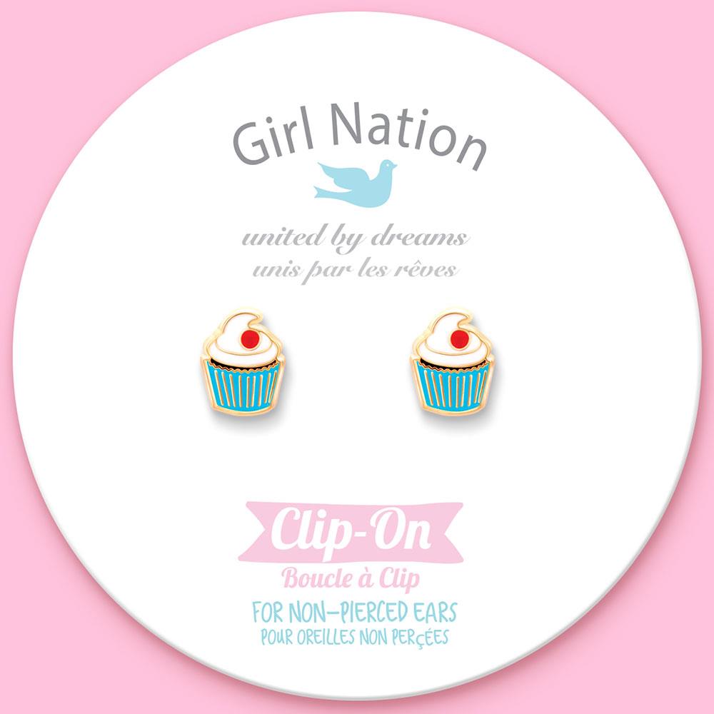 Girl Nation Classic Cupcake Klipsli Küpe