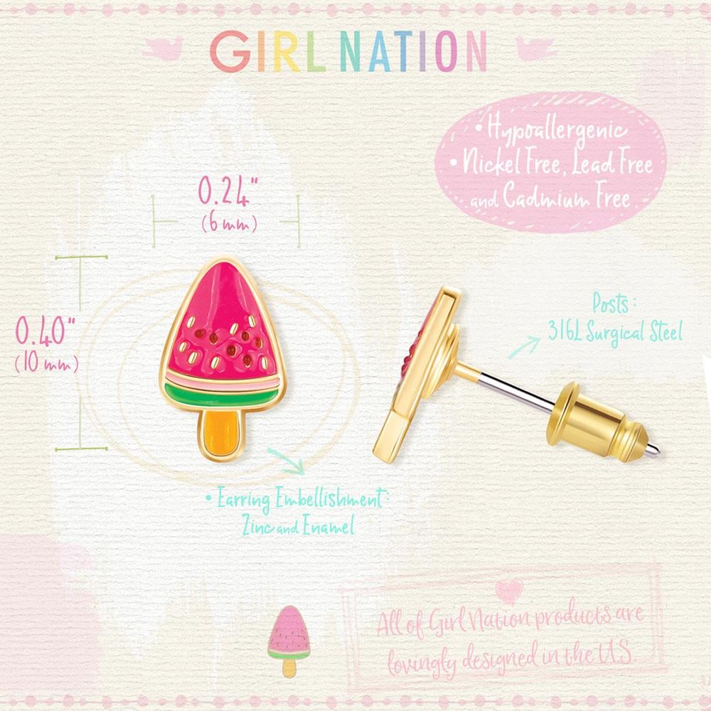 Girl Nation Cutie Studs Melon Pop Küpe
