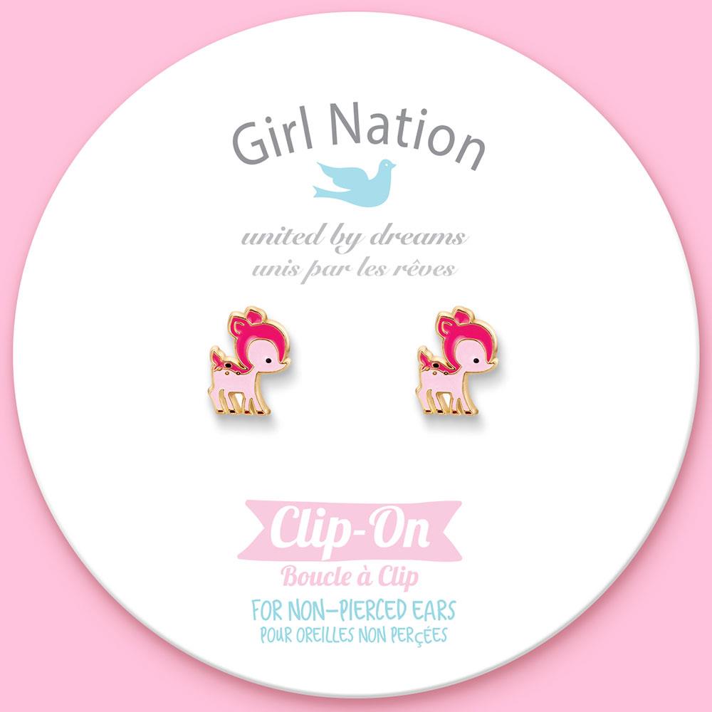 Girl Nation Darling Deer Klipsli Küpe