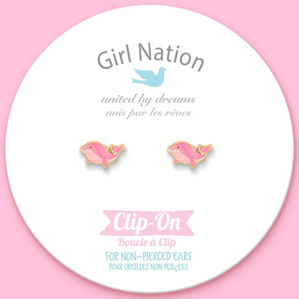 Girl Nation Dazzling Dolphin Klipsli Küpe