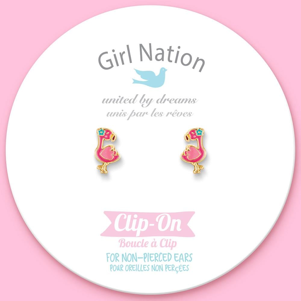 Girl Nation Fantastic Flamingo Klipsli Küpe