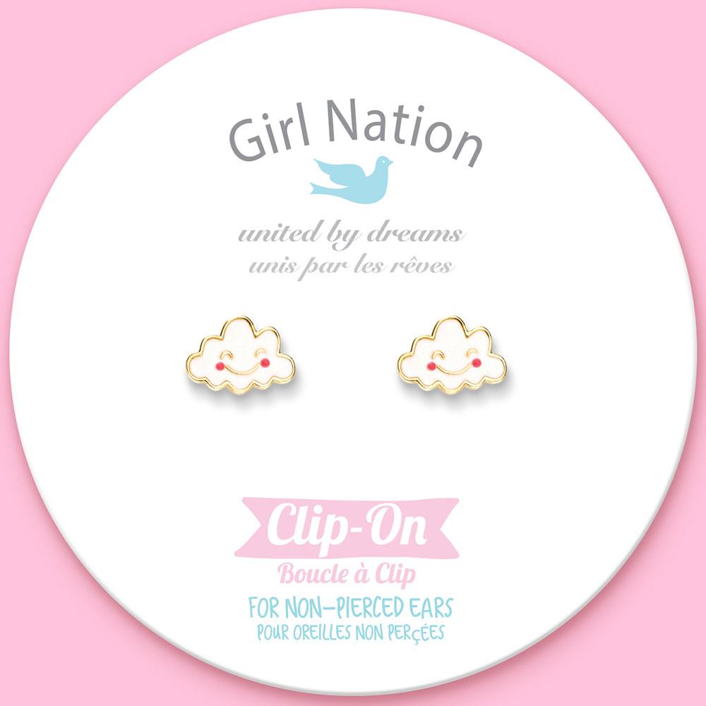 Girl Nation Happy Cloud Klipsli Küpe