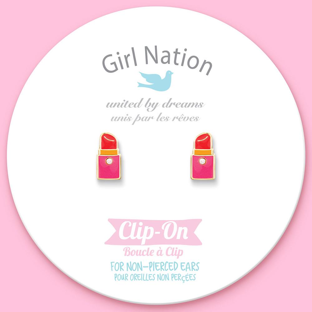 Girl Nation Lipstick Chick Klipsli Küpe