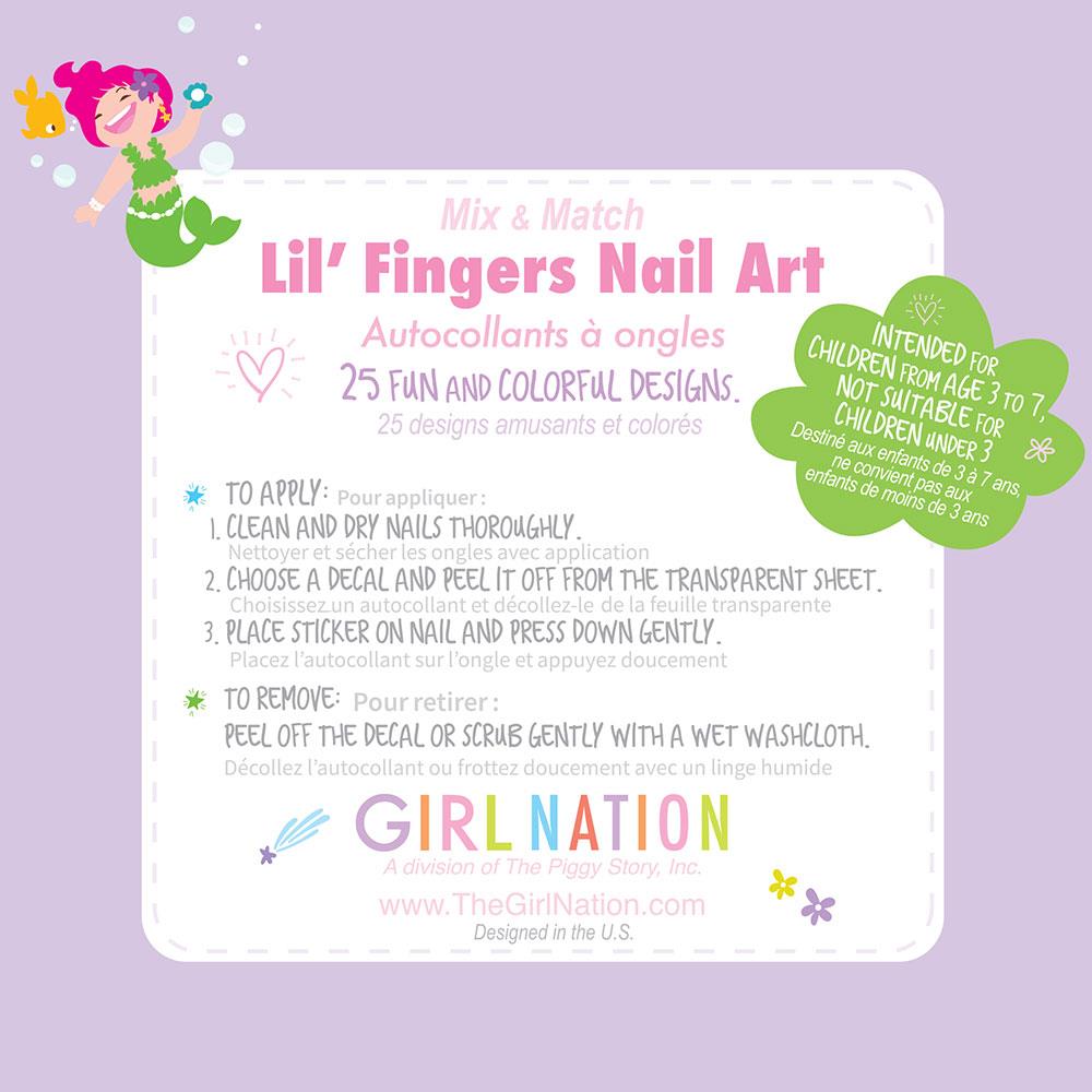 Girl Nation Mermaids & Friends Tırnak Stickerı