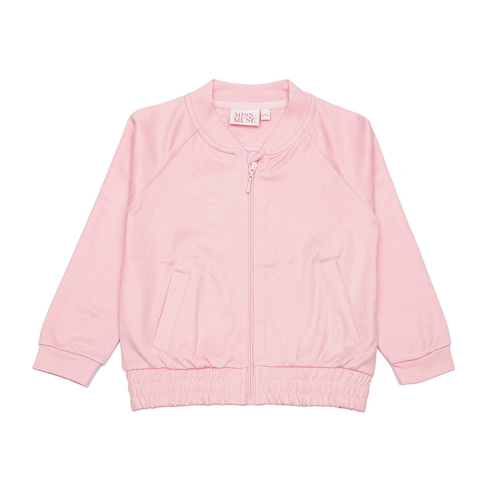 GLITTER PINK BOMBER CEKET