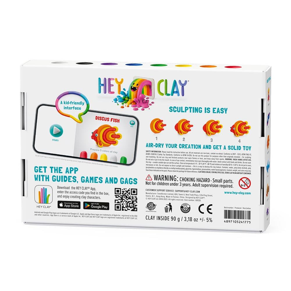 Hey Clay Hava ile Kuruyan Kil 6'lı kutu Okyanus Palyaço balığı Discus Balığı Yılan Balığı