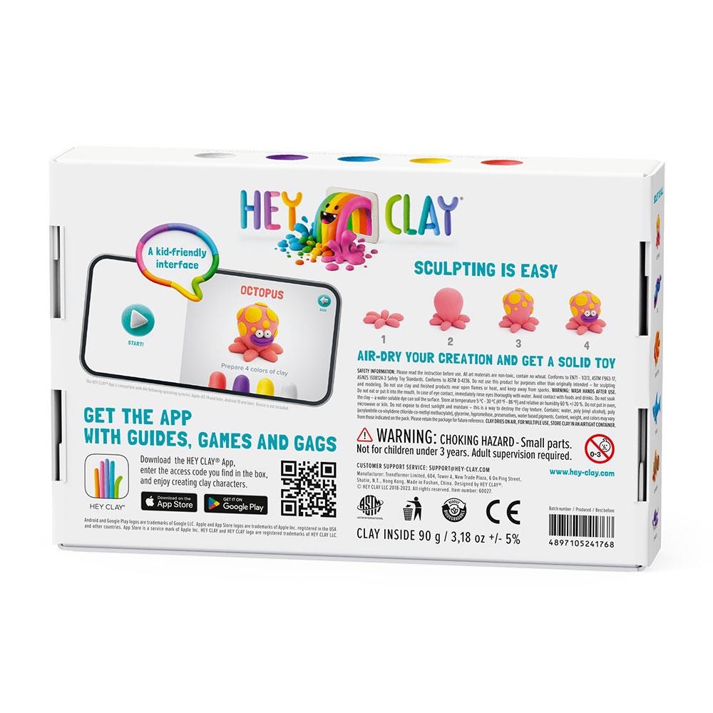 Hey Clay Hava ile Kuruyan Kil 6'lı kutu Okyanus Köpekbalığı Ahtapot Vatoz