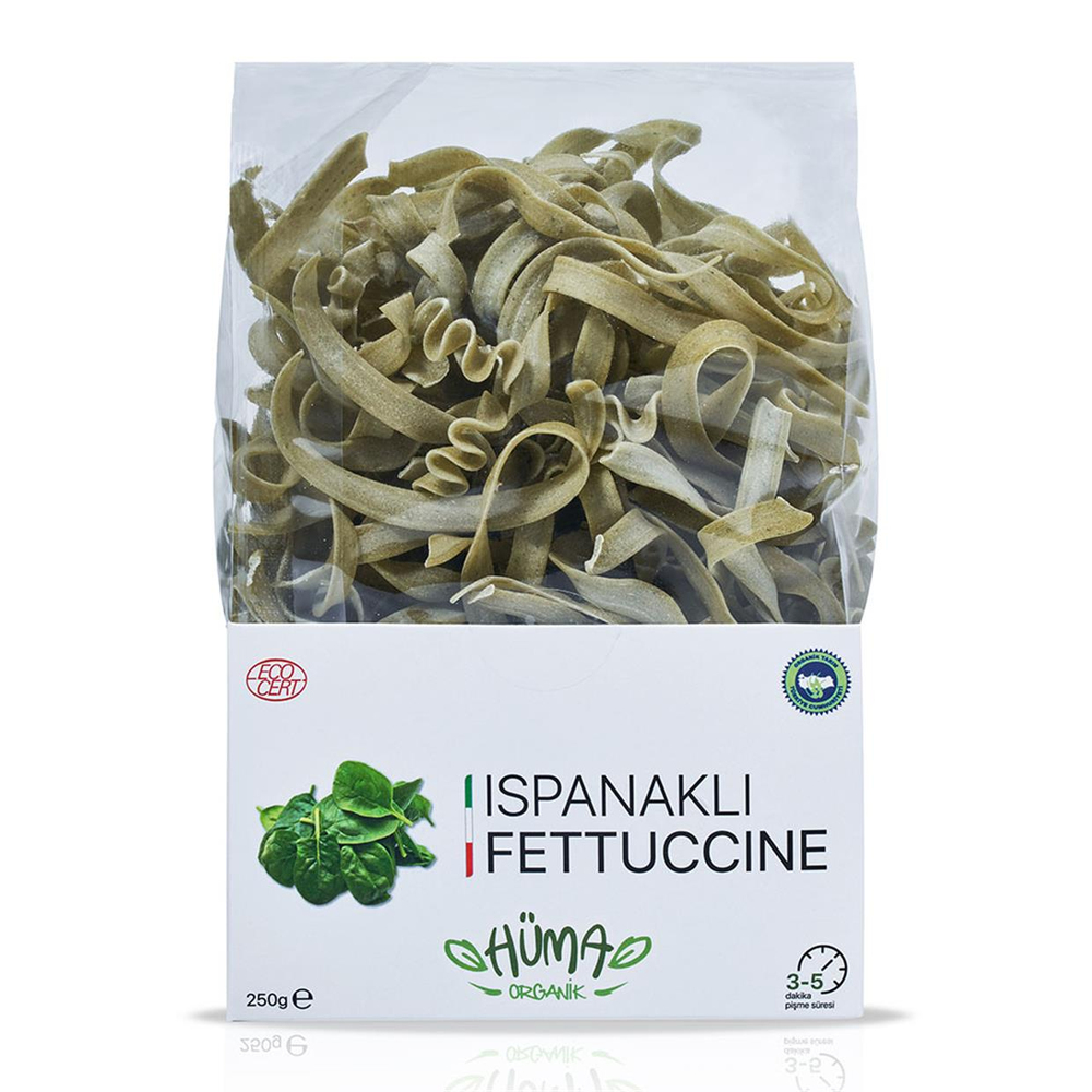 Hüma Organik Ispanaklı Fettuccine 250 gr