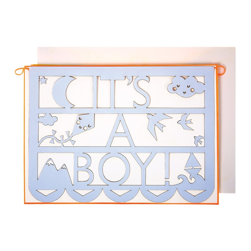 It'S A Boy Cut Tebrik Kartı