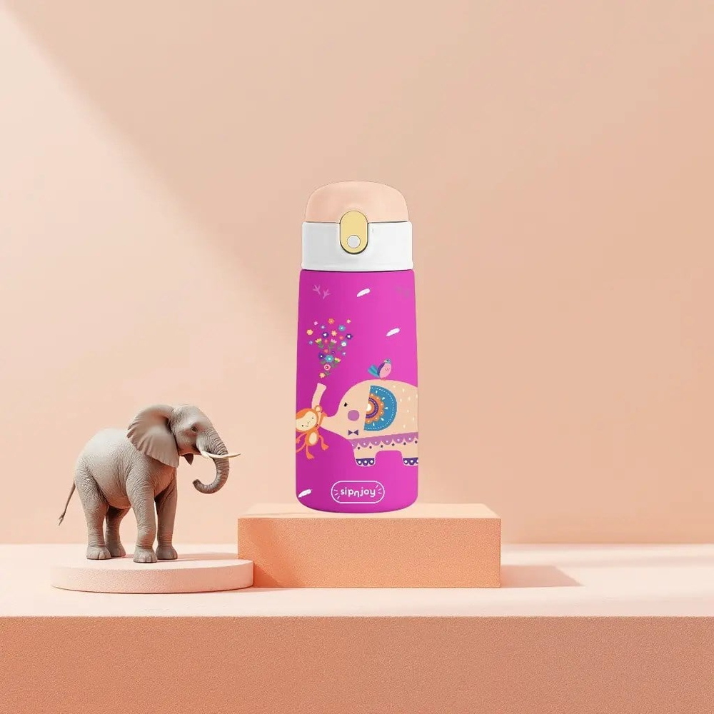 Jolly Elephant SipSquad Çocuk Su Termosu | 480 ml