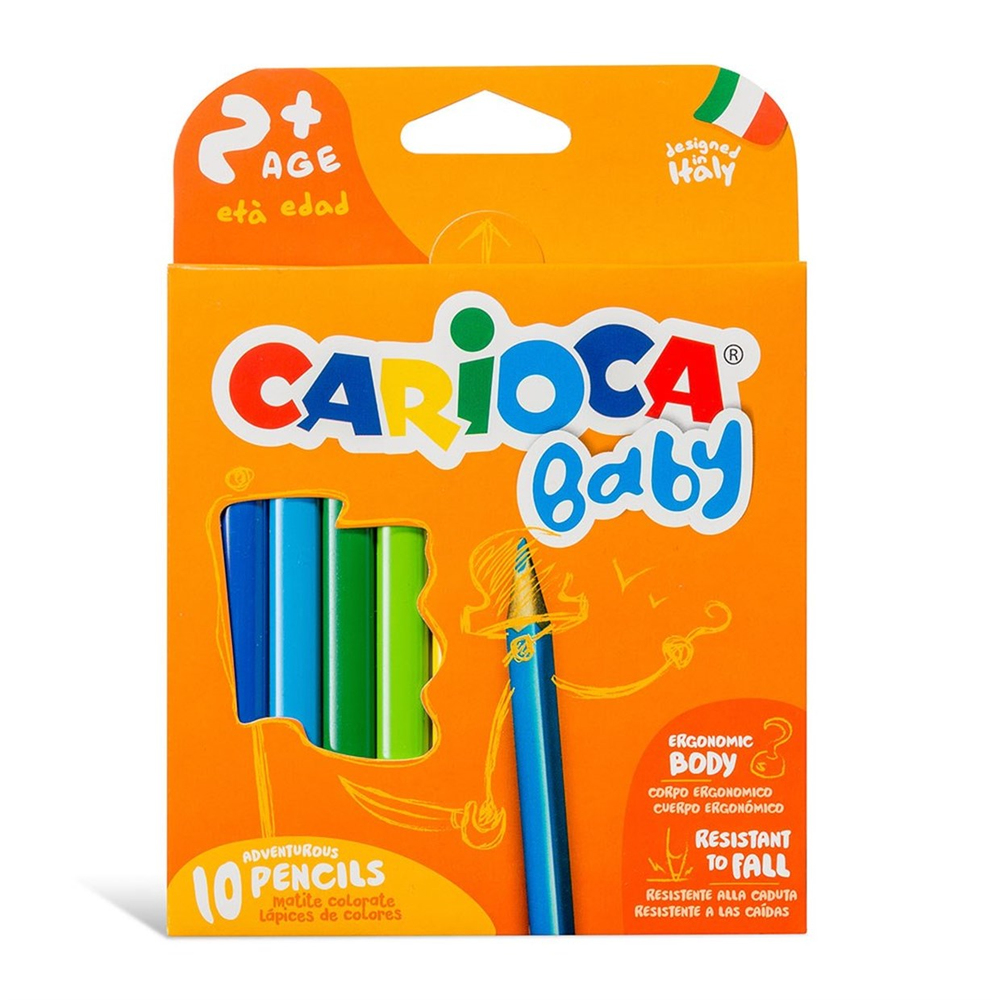 JUMBO BEBEK ÜÇGEN KURU BOYA KALEMİ 10'LU