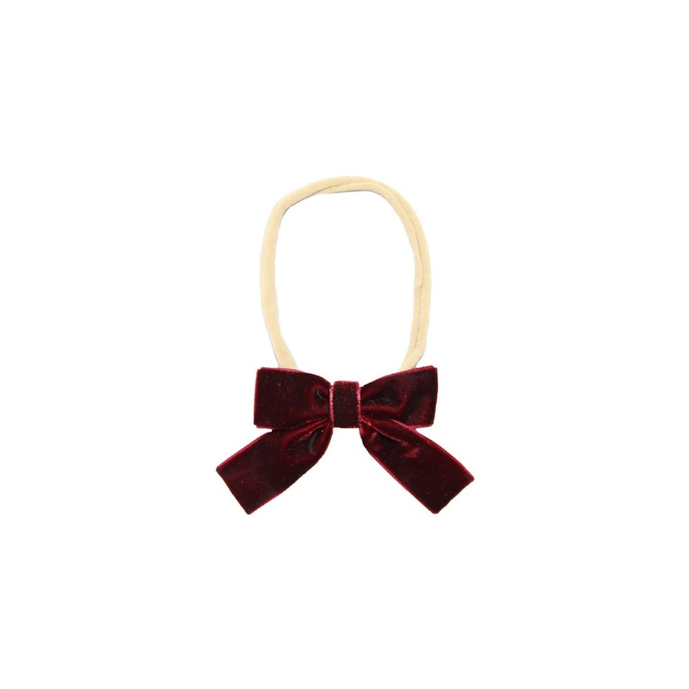 KADİFE KURDELA BEBEK LASTİK - BORDO