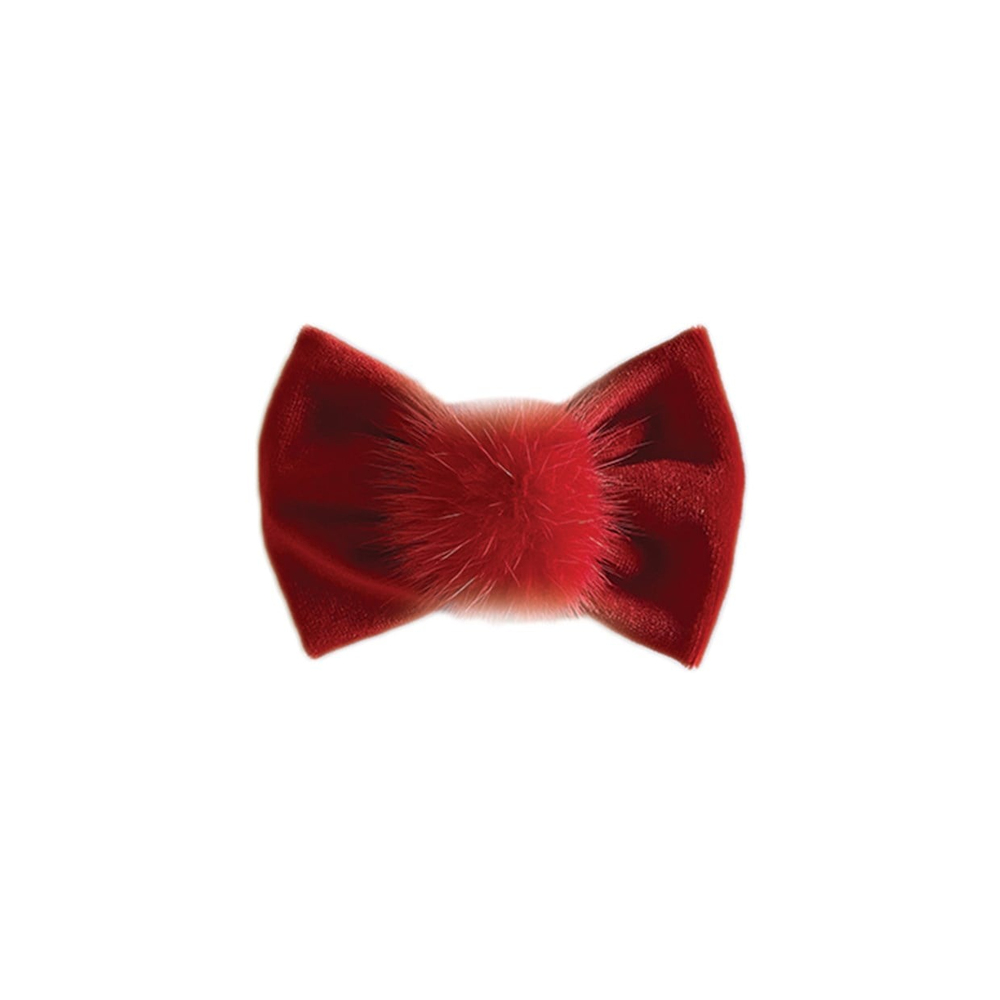 KADIFE POMPOM CITCIT TOKA - KIRMIZI