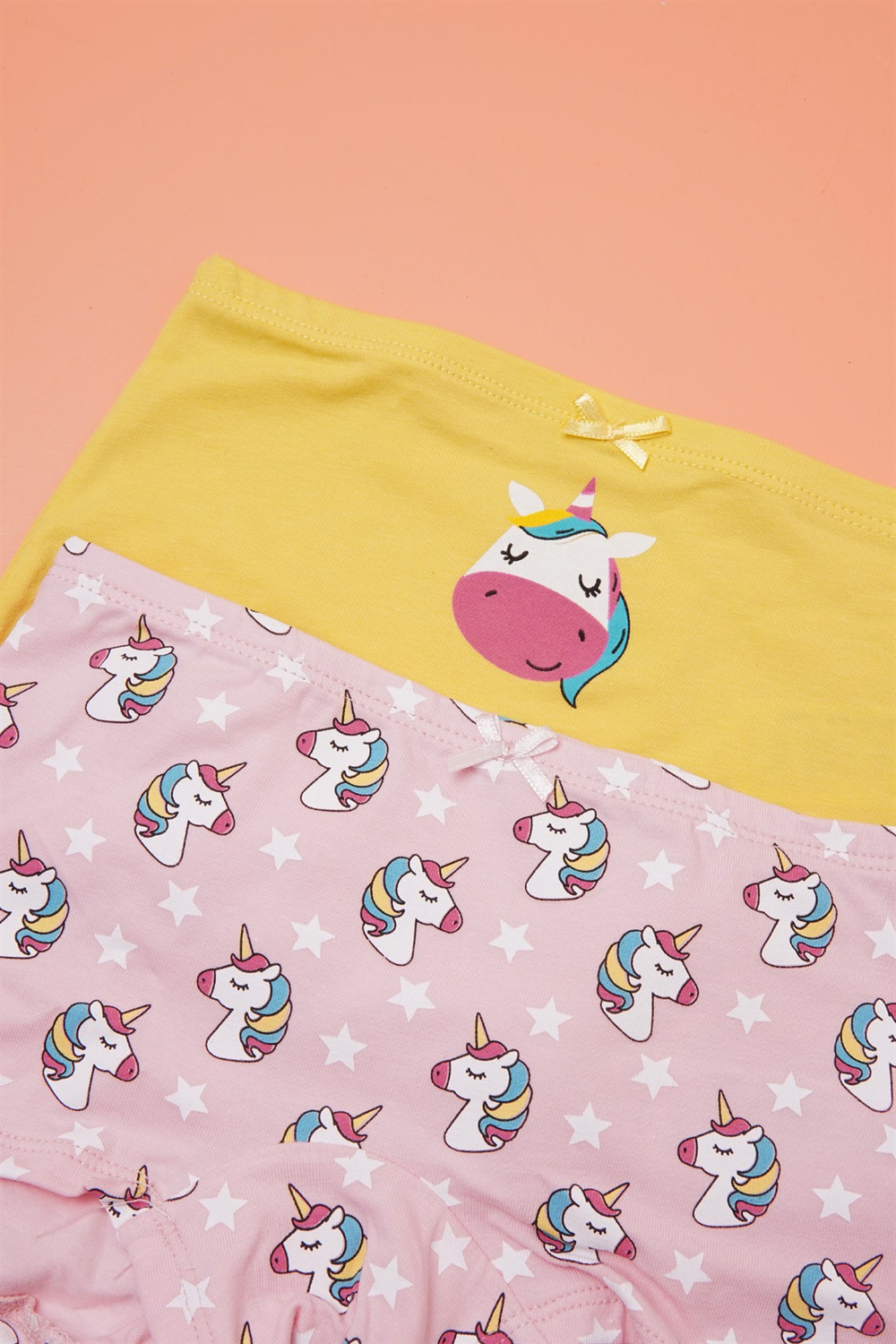 KATIA & BONY 2'Lİ SARI UNICORN KIZ BOXER