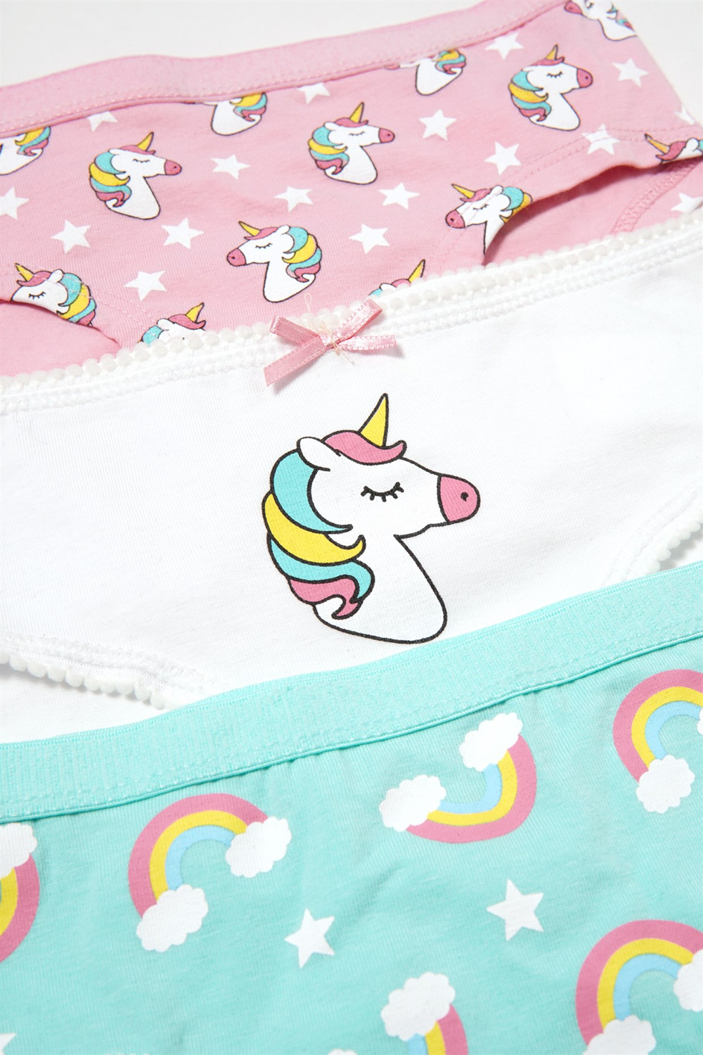 KATIA & BONY 3'LÜ COLORFUL UNICORN SLIP KÜLOT