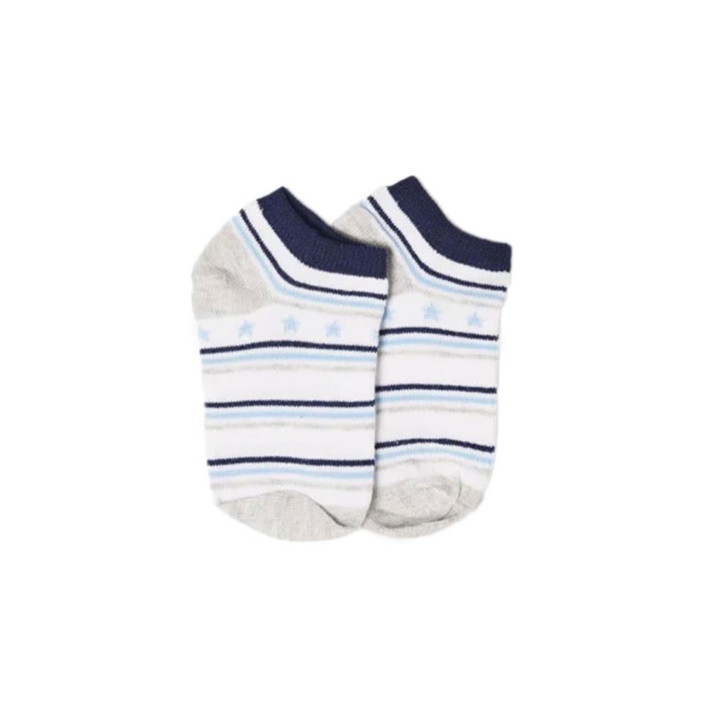 Katia & Bony Çizgili Erkek Çocuk Patik Çorap Beyaz