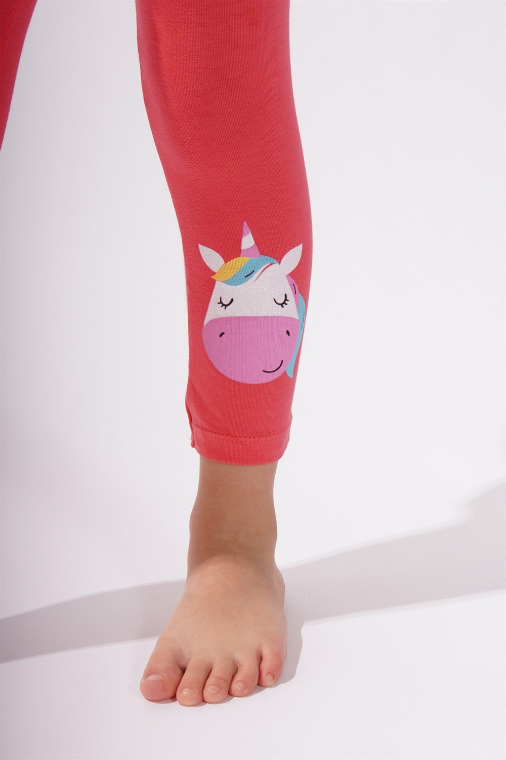 KATIA & BONY Unicorn Desenli Kız Çocuk Tayt - Pembe