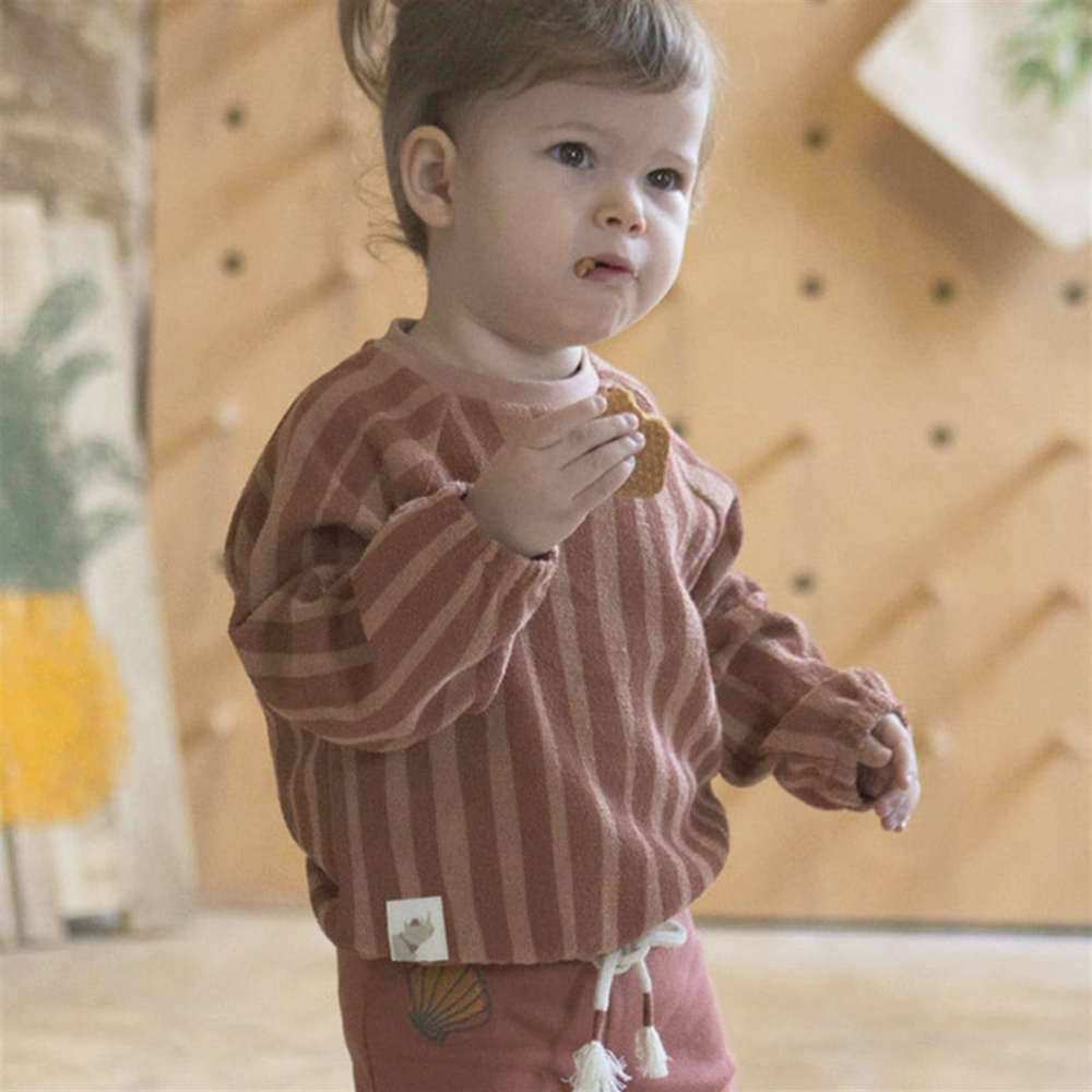 KİREMİT IRREGULAR STRIPES EŞOFMAN ÜSTÜ