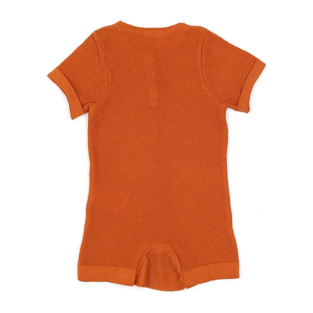 Kısa Kollu Yazlık Baharlık Bebek Tulum Tarçın