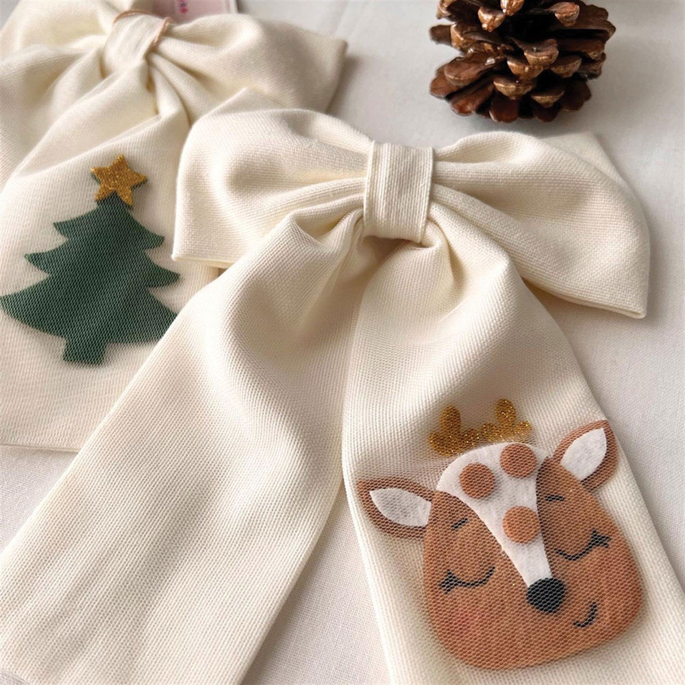 La Pomponette Mini Çam Ağaçlı Keten Toka