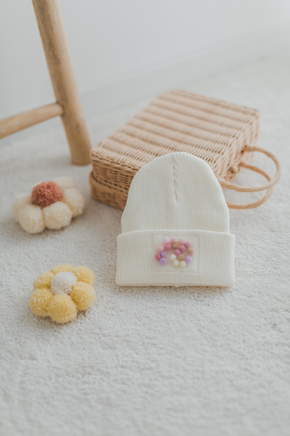 La Pomponnette Magie Ekru Ponponlu Bere