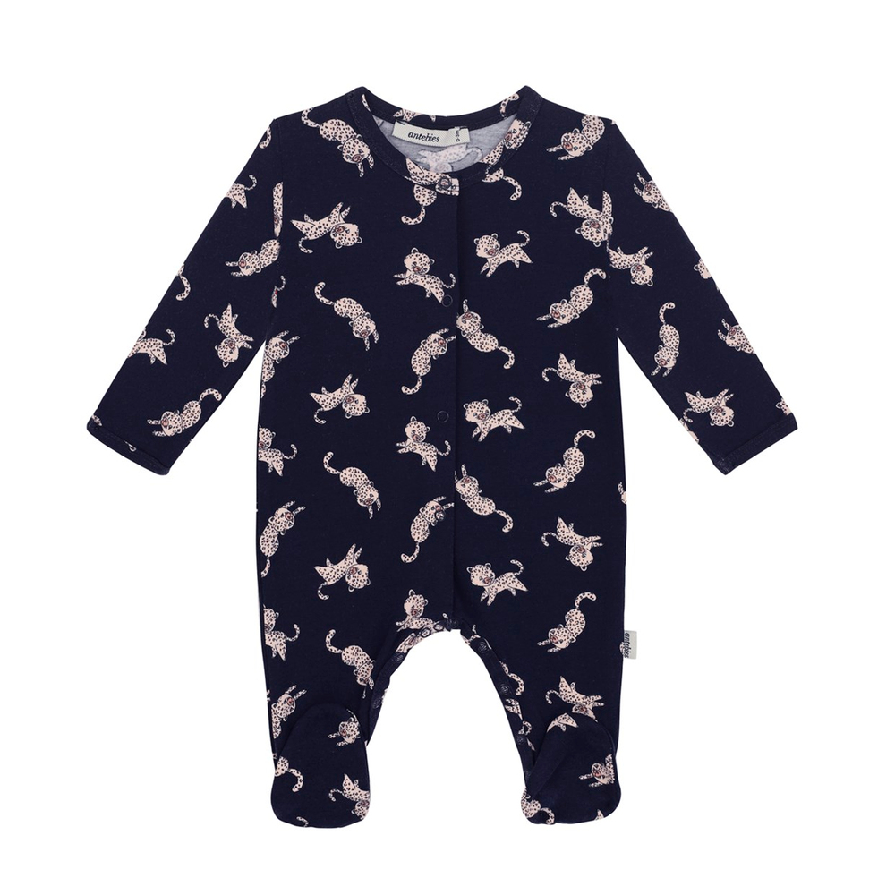 LACİVERT LEOPAR DESEN PATİKLİ TULUM