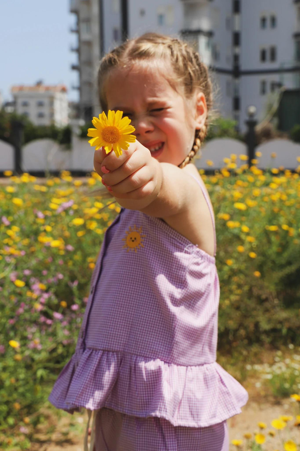 Lavra Studio Daphne Askılı Bluz Lila