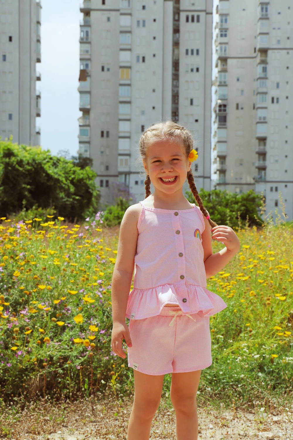 Lavra Studio Daphne Poplin Şort Pembe