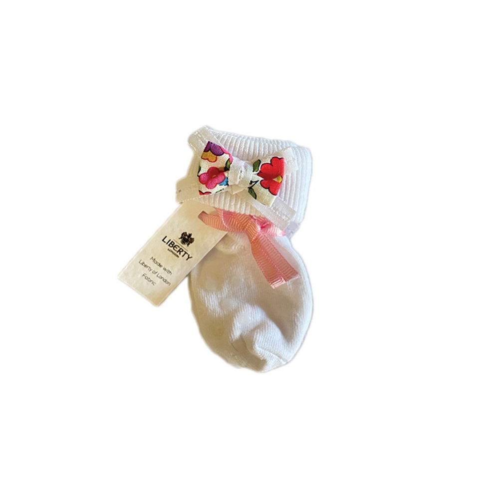 LIBERTY PRINT FIYONK ÇORAP BEYAZ - BETSY