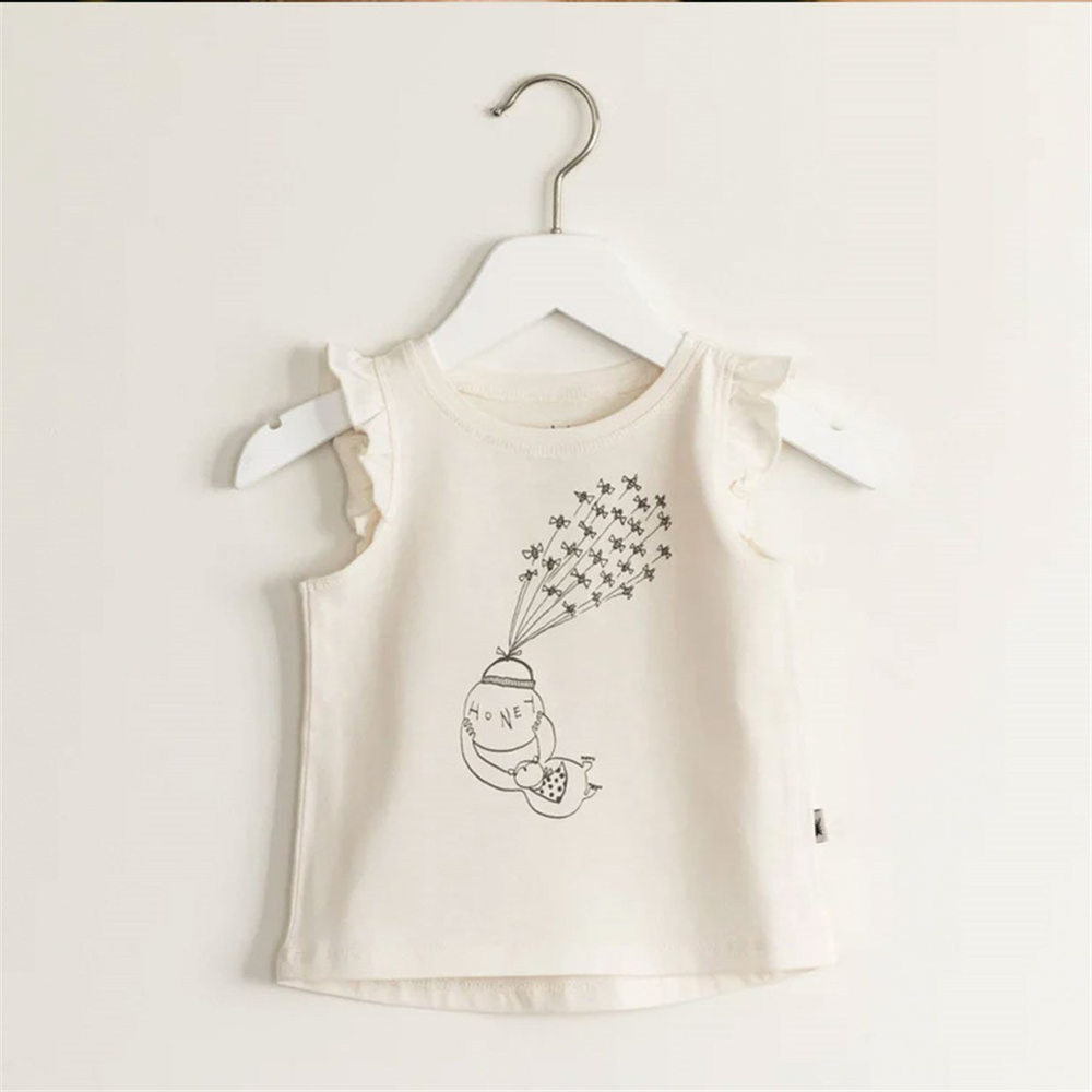 Little Yucca Flutter Üst Ekru