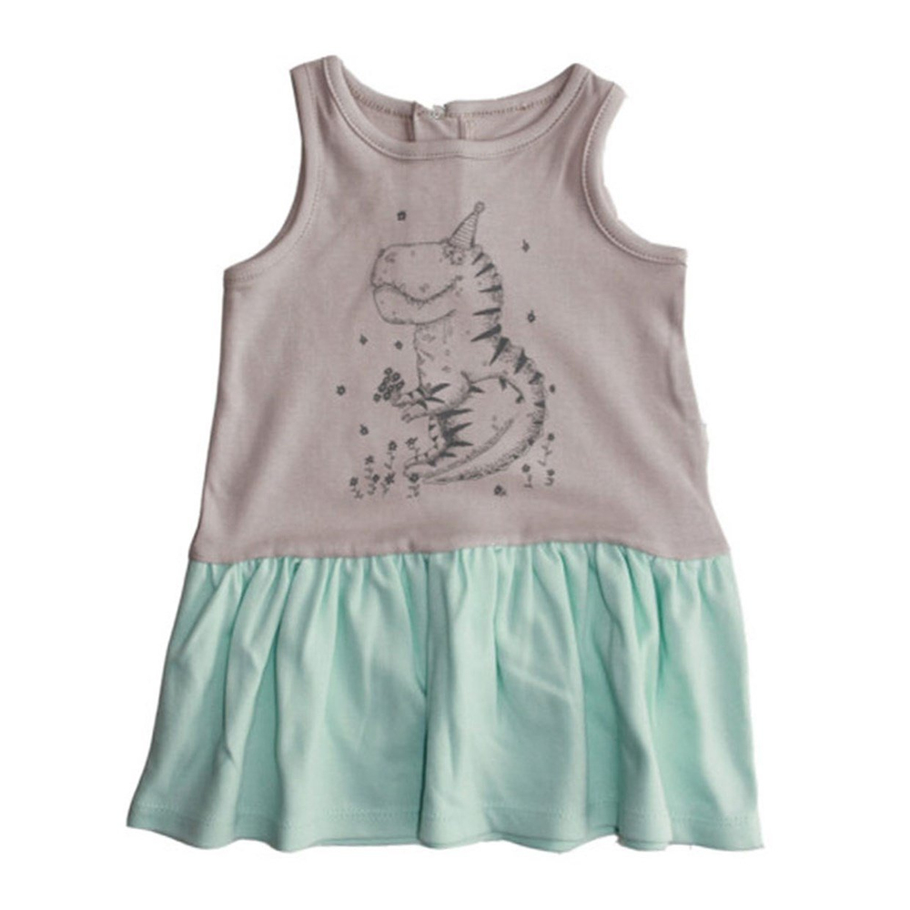 Little Yucca Twirl Elbise Gri Mint