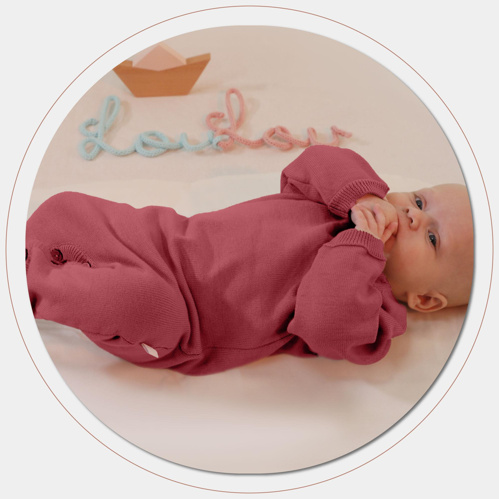 Lou Lou Baby Lupin Triko Tulum Heather Rose