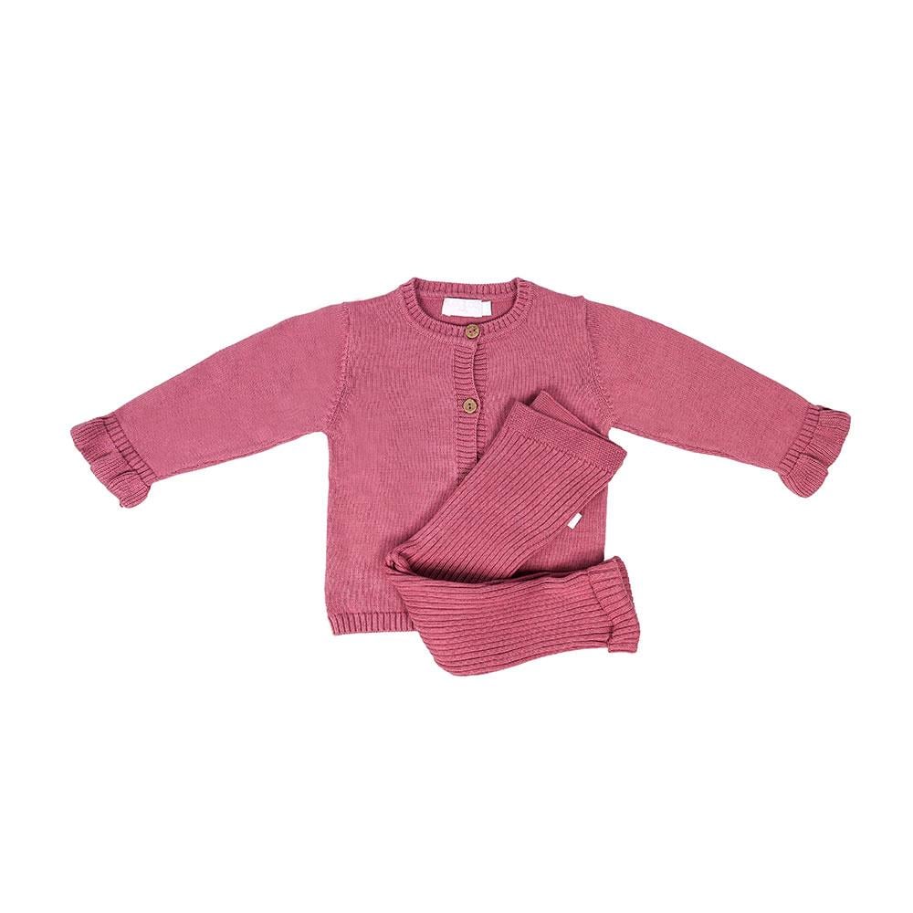 Lou Lou Baby Mason Triko Takım Heather Rose